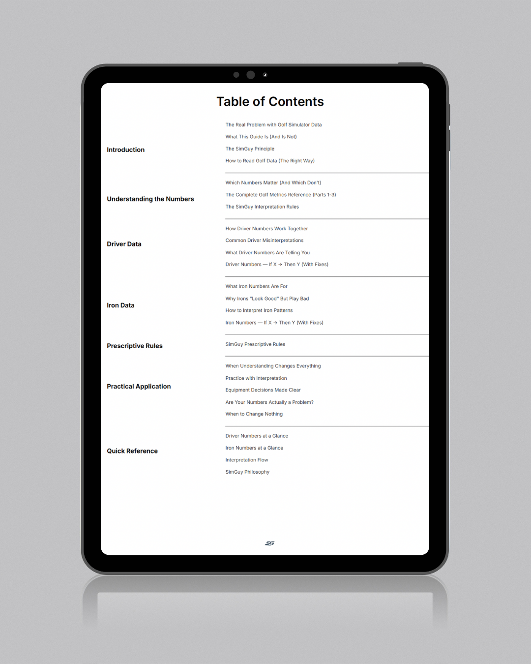 SimGuy: Golf Numbers Explained